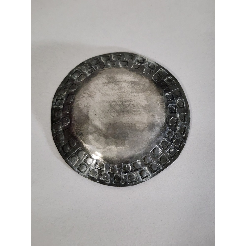 Vintage HOPE Denmark Handmade Modernist Brutalist Round Brooch Scandinavian